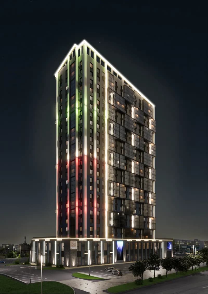 24-этажный монолитный дом Академик Королёв Внешний вид 24-этажного монолитного дома Академик Королёв