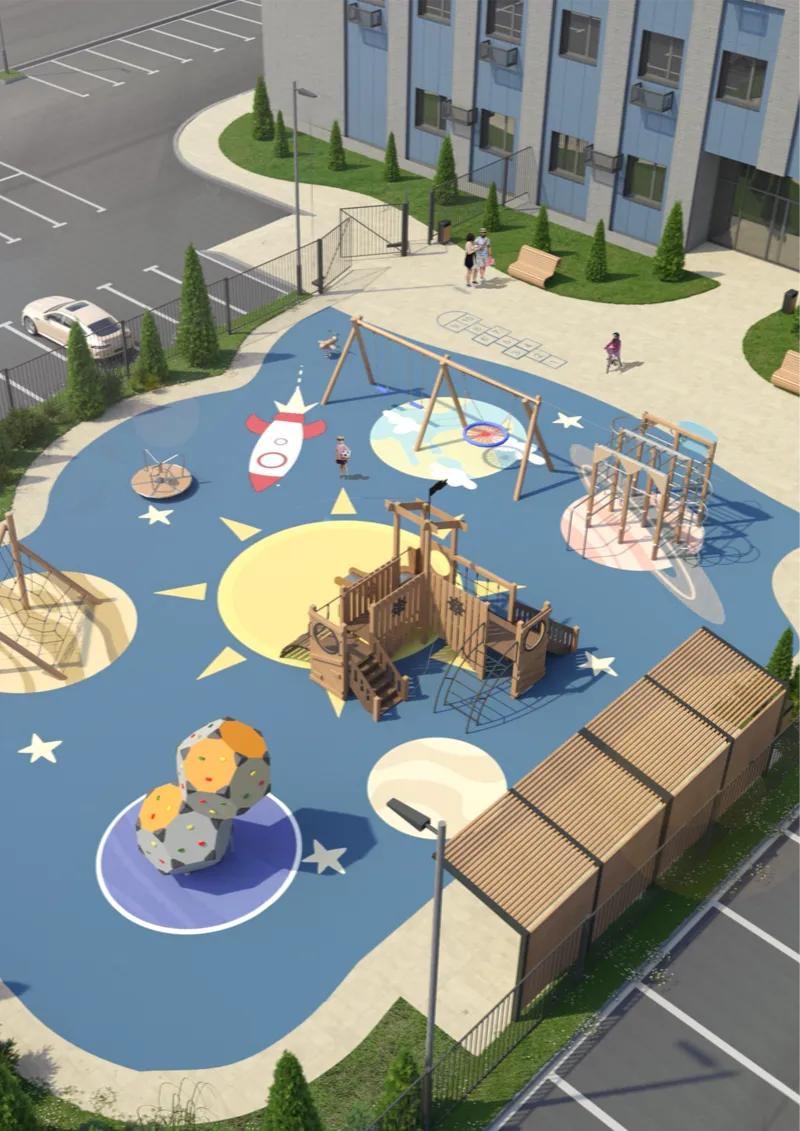 Детская площадка на территории жилого комплекса Академик Королёв