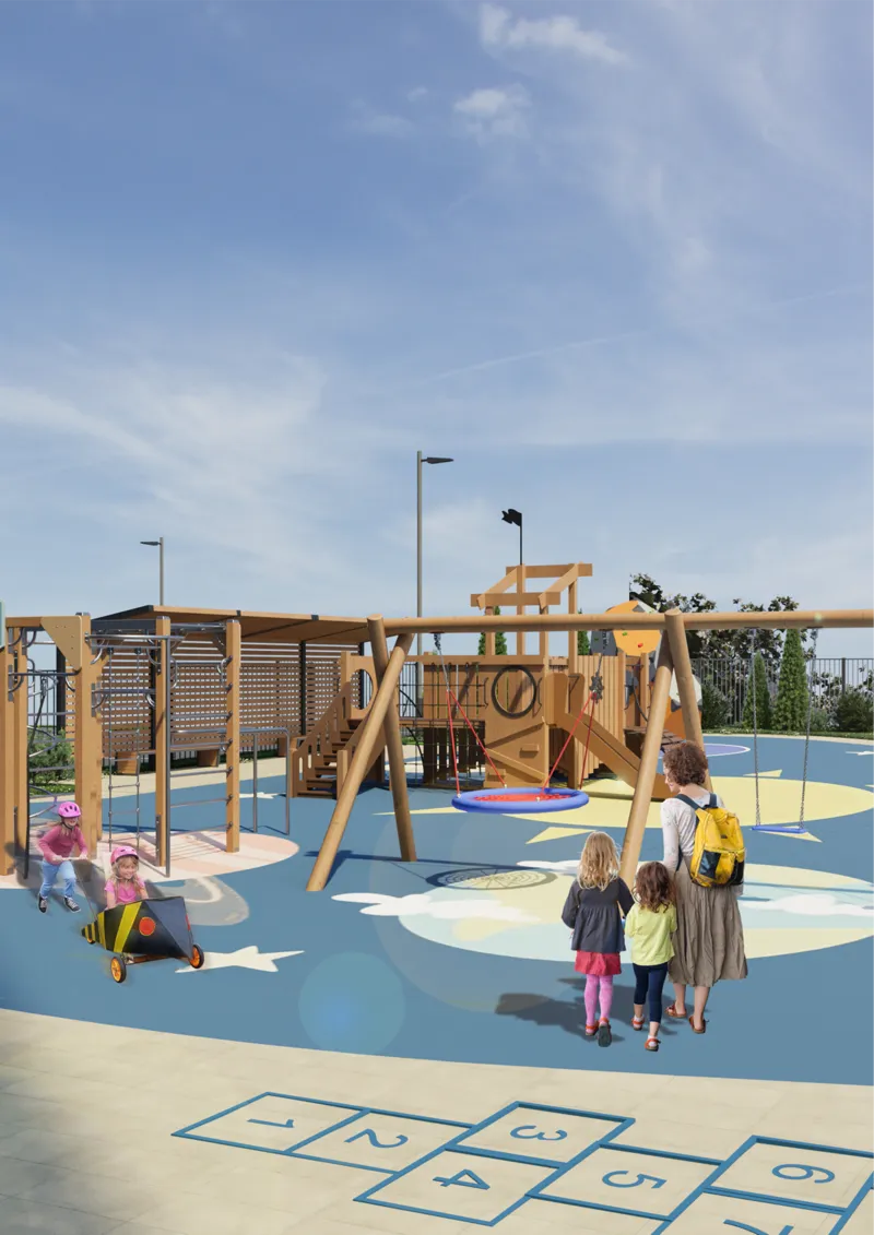 Закрытая территория жилого комплекса Академик Королёв